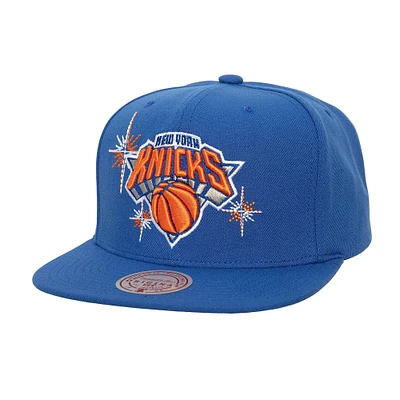 Casquette snapback Starlight bleue pour homme Mitchell & Ness New York Knicks