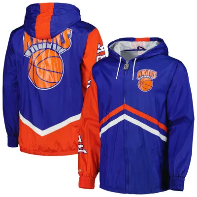 New York Knicks Mitchell & Ness Undeniable Full-Zip Windbreaker Jacket - Blue