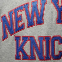 Men's Mitchell & Ness Heathered Gray New York Knicks Hardwood Classics Big Tall Throwback Pullover Hoodie