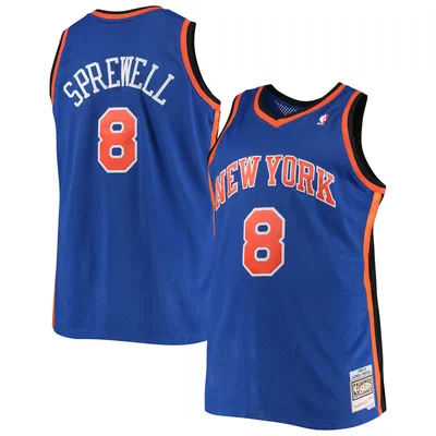 Latrell Sprewell New York Knicks Mitchell & Ness Big Tall Hardwood Classics Jersey - Blue