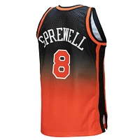 Men's Mitchell & Ness Latrell Sprewell Orange/Black New York Knicks 1998/99 Hardwood Classics Fadeaway Swingman Player Jersey