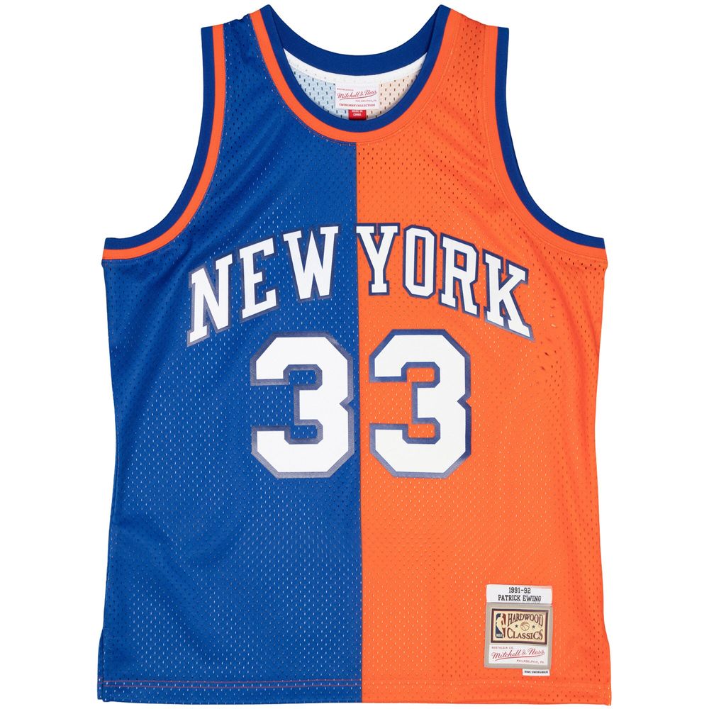 Mitchell & Ness Men's Patrick Ewing New York Knicks 1991-92 Split