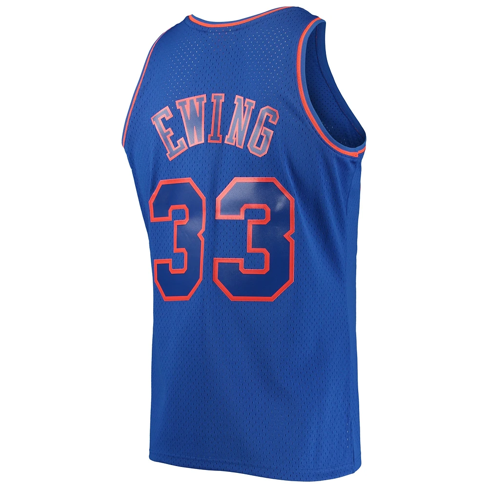 Men's Mitchell & Ness Patrick Ewing Blue New York Knicks 1996/97 Hardwood Classics Swingman Jersey