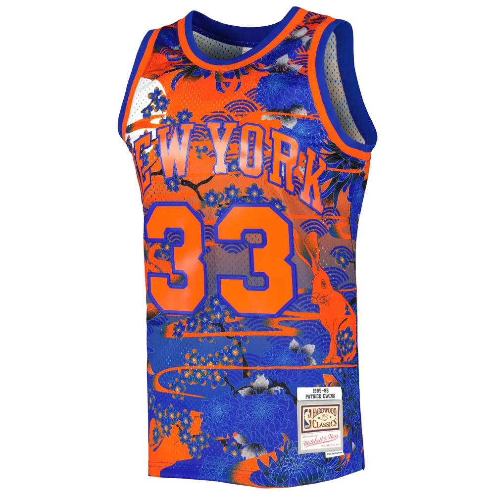 Men's New York Knicks Patrick Ewing Mitchell & Ness Blue Big