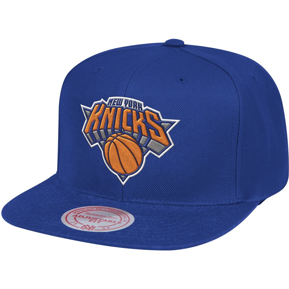 Men's Mitchell & Ness Royal New York Knicks Team Ground Snapback - Hat