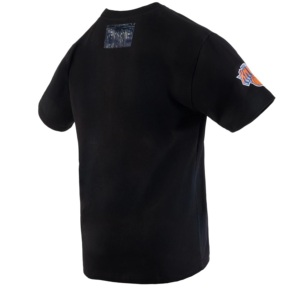 T-shirt noir de qualité supérieure pour homme NBA x Two Hype New York Knicks Collection Culture & Hoops