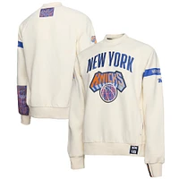 Sweat-shirt à capuche de qualité supérieure NBA x Two Hype Cream New York Knicks Collection Culture & Hoops pour homme