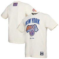 T-shirt premium NBA x Two Hype pour homme, couleur crème, collection Culture & Hoops des New York Knicks