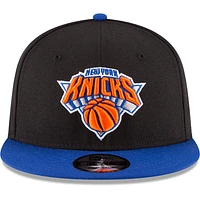 Men's New Era Black/Blue New York Knicks 2-Tone 9FIFTY Adjustable Snapback Hat