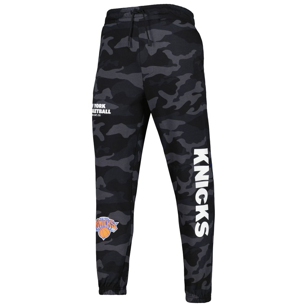 Men's New Era Black/Camo York Knicks Tonal Joggers