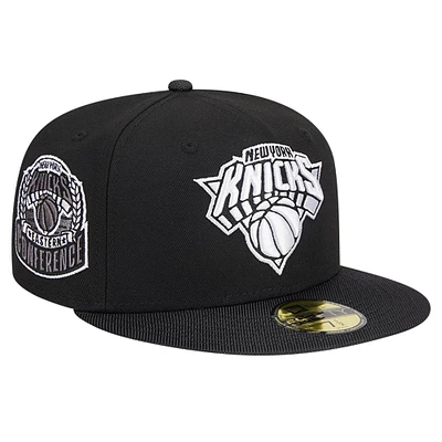 Men's New Era Black York Knicks Active Ballistic Nylon Visor 59FIFTY Fitted Hat