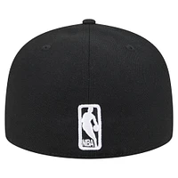 Men's New Era Black York Knicks Camo Print UV 59FIFTY Fitted Hat