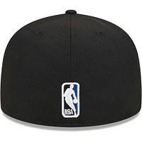 Men's New Era Black York Knicks Checkerboard UV 59FIFTY Fitted Hat