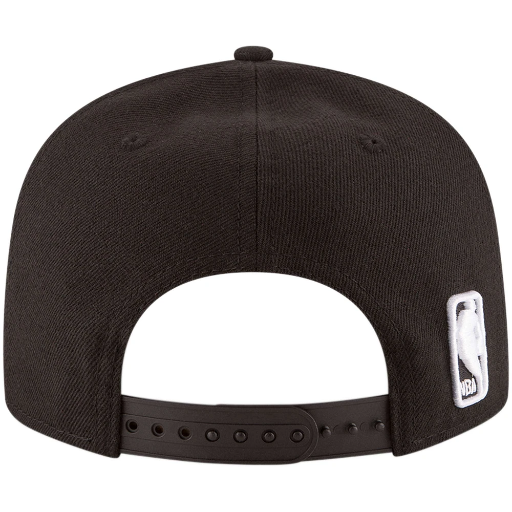 Casquette Snapback 9FIFTY noire New Era pour hommes des New York Knicks, couleur officielle de l'équipe