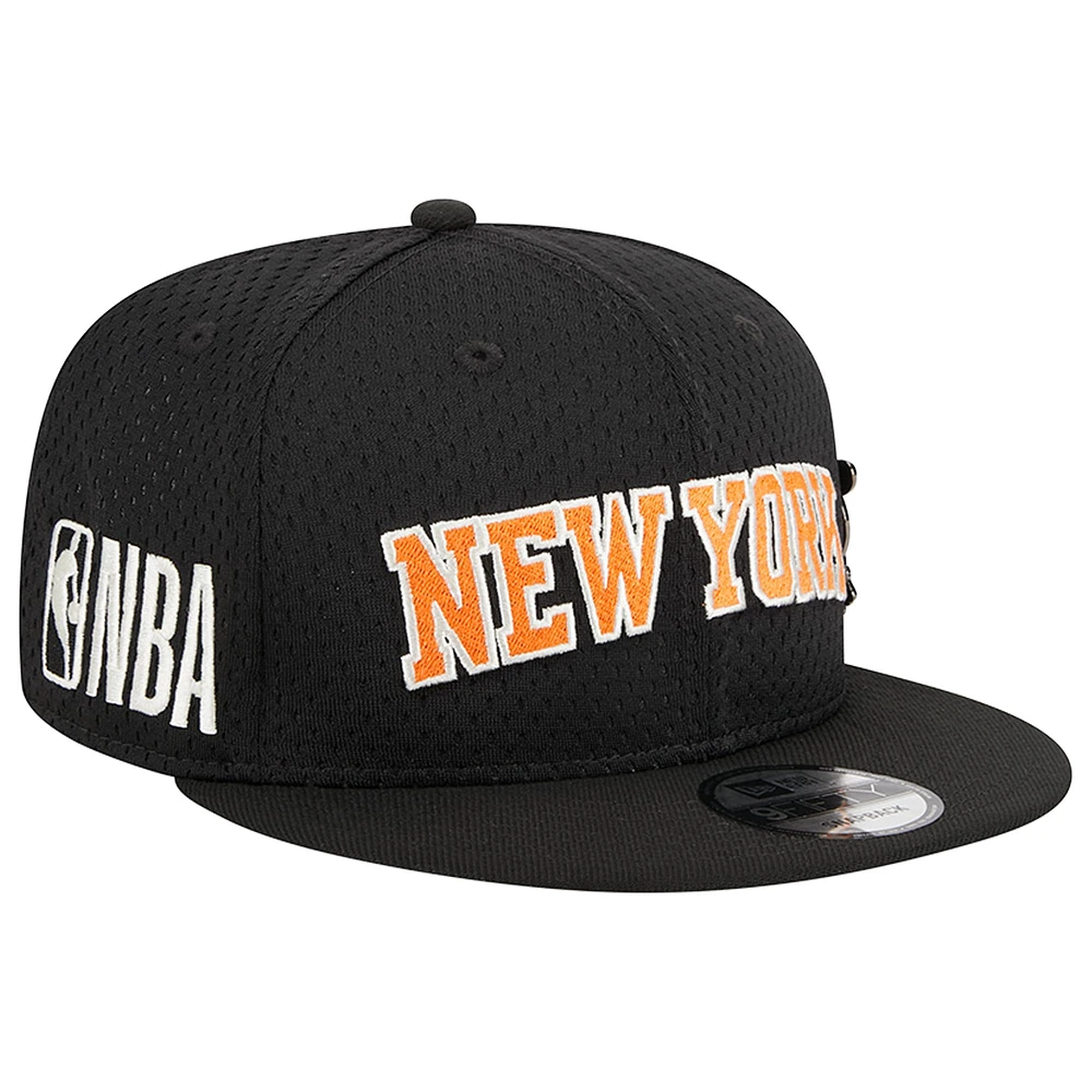 Casquette Snapback 9FIFTY Post-Up Pin Mesh New York Knicks New Era noire pour homme