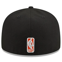 Casquette ajustée 59FIFTY matelassée New Era noire pour hommes des York Knicks