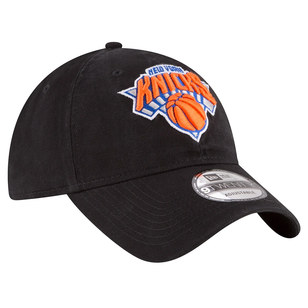 Men's New Era Black New York Knicks Team 2.0 9TWENTY Adjustable Hat