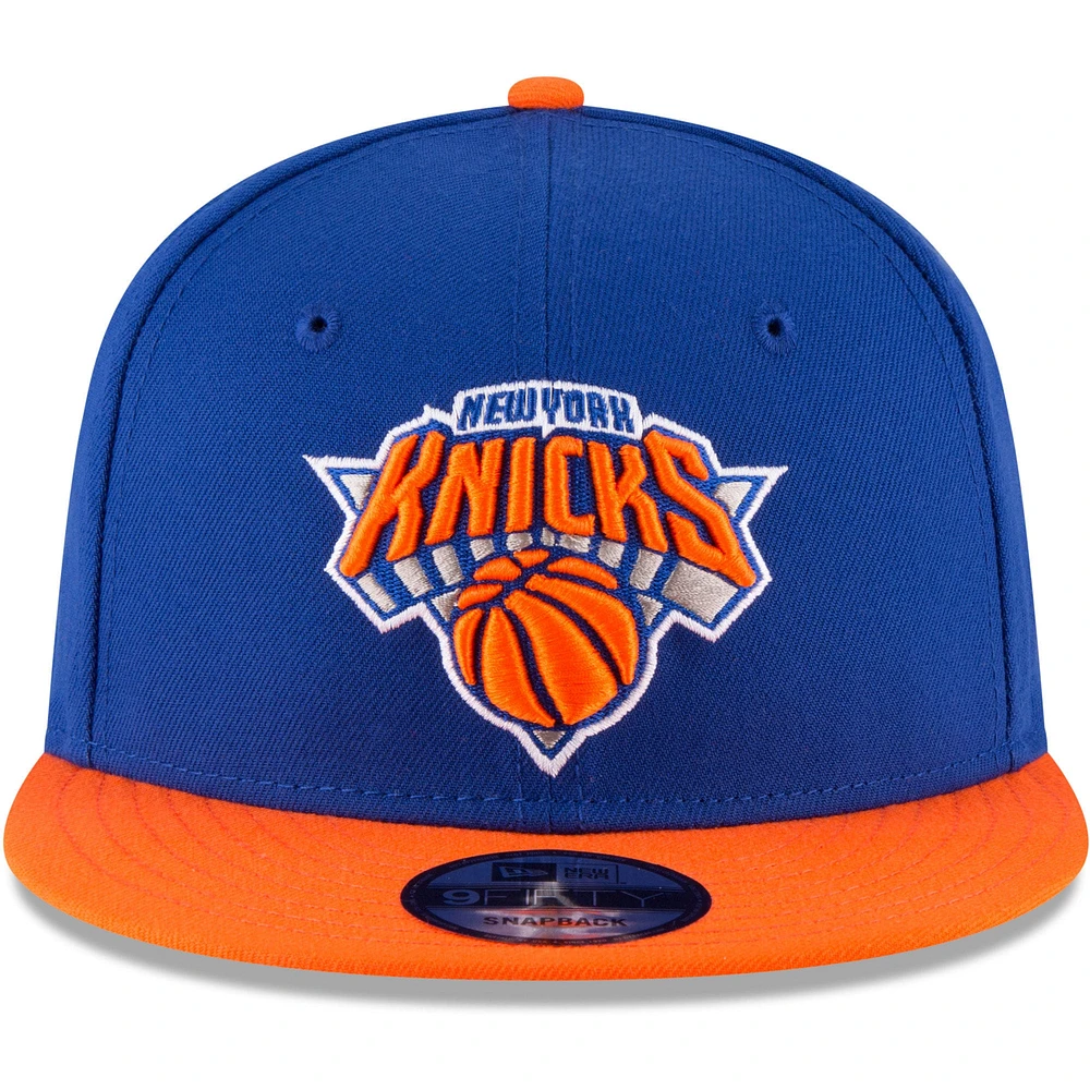 Men's New Era Blue/Orange New York Knicks Two-Tone 9FIFTY Adjustable Hat