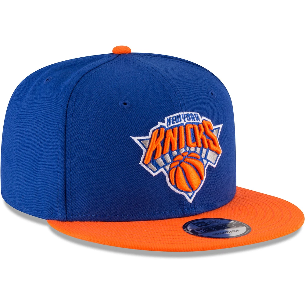 Men's New Era Blue/Orange New York Knicks Two-Tone 9FIFTY Adjustable Hat