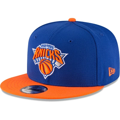 Men's New Era Blue/Orange New York Knicks Two-Tone 9FIFTY Adjustable Hat