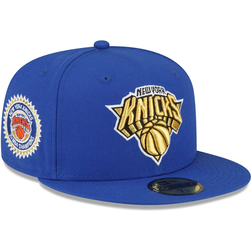 New Era Men's New Era Blue York Knicks Side Split 59FIFTY Fitted