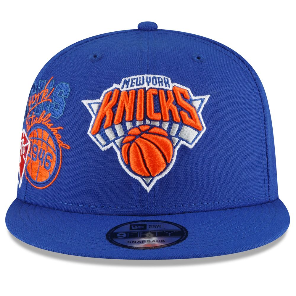 Men's New Era Blue New York Knicks - Back Half 9FIFTY Snapback Adjustable Hat