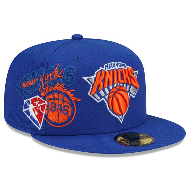 New Era Blue York Knicks - Casquette ajustée 59FIFTY Back Half Team pour homme