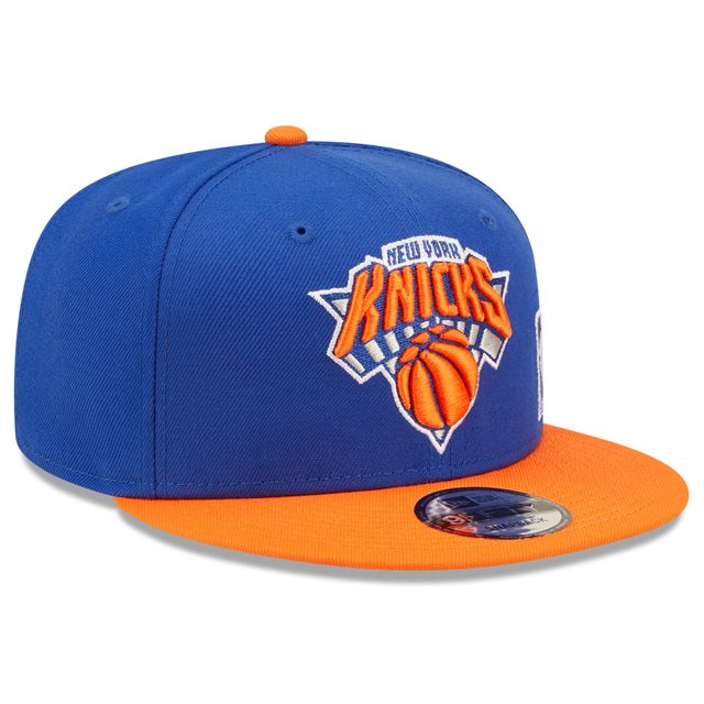 New Era Blue New York Knicks Back Letter Arch 9FIFTY pour homme - Casquette à bouton-pression