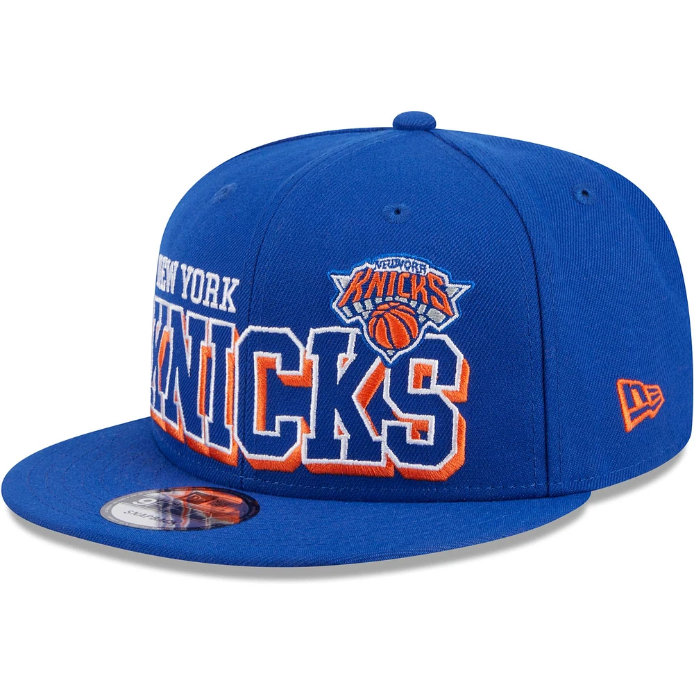 Casquette Snapback New Era bleue des New York Knicks Gameday 9FIFTY pour hommes