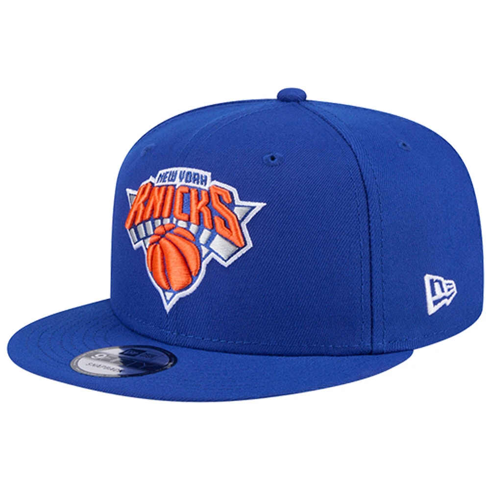 Casquette Snapback 9FIFTY Injection State Outline New Era bleue pour homme des New York Knicks