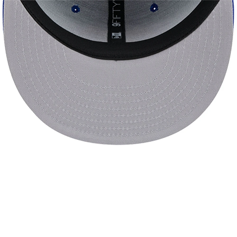 Casquette Snapback 9FIFTY Injection State Outline New Era bleue pour homme des New York Knicks