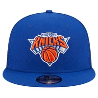 Men's New Era Blue New York Knicks Meshback 9FIFTY Snapback Hat