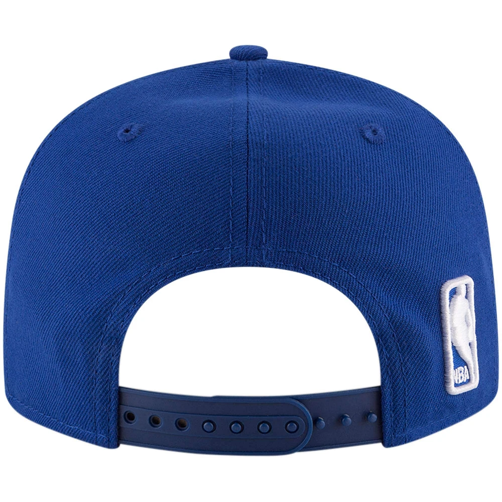 Casquette Snapback 9FIFTY bleue New Era pour hommes des New York Knicks, couleur officielle de l'équipe