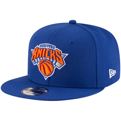 Casquette Snapback 9FIFTY bleue New Era pour hommes des New York Knicks, couleur officielle de l'équipe