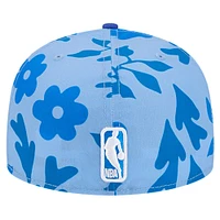 Men's New Era Blue York Knicks Palm Fronds 2-Tone 59FIFTY Fitted Hat