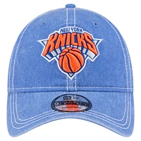 Casquette ajustable teintée pigmentée New Era 9TWENTY bleue des New York Knicks pour homme