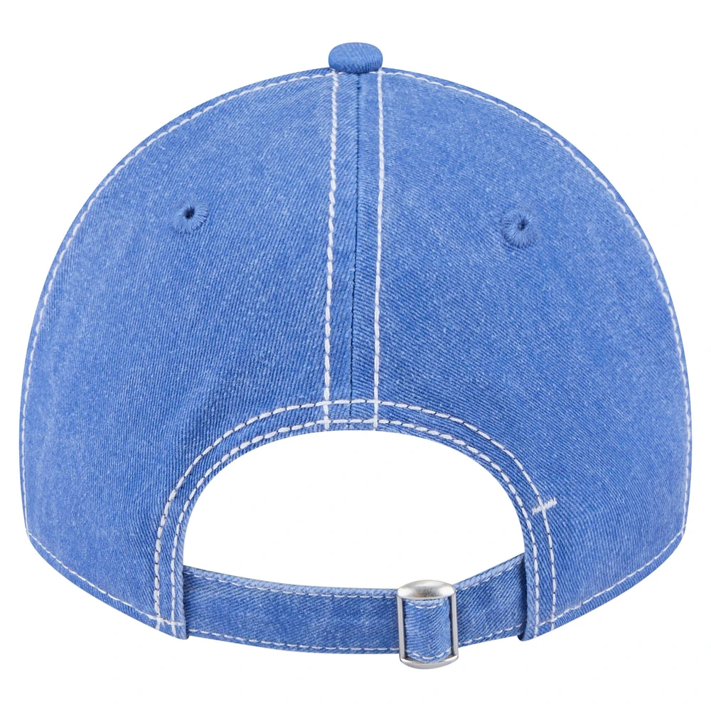 Casquette ajustable teintée pigmentée New Era 9TWENTY bleue des New York Knicks pour homme
