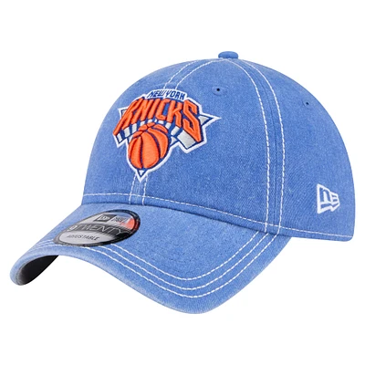 Casquette ajustable teintée pigmentée New Era 9TWENTY bleue des New York Knicks pour homme