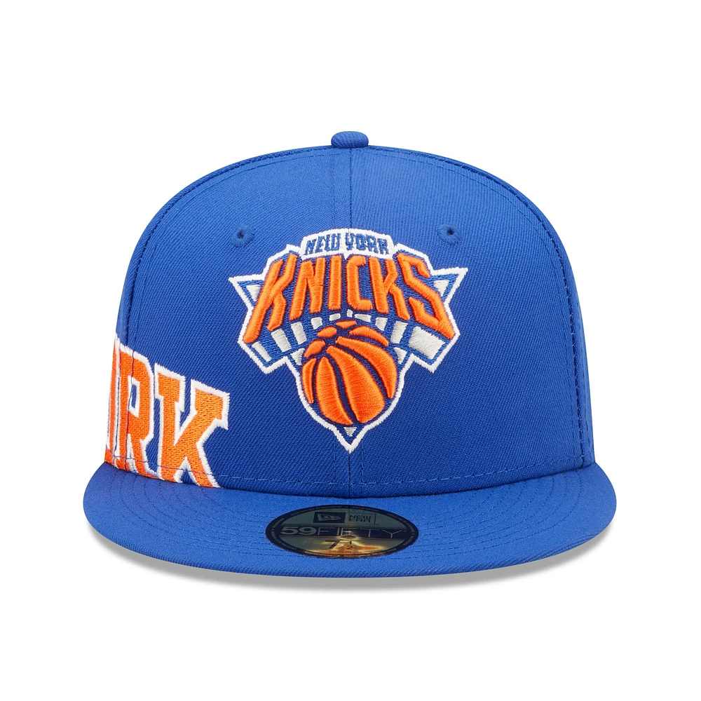 Casquette ajustée 59FIFTY à fente latérale des New York Knicks Era pour homme, bleu