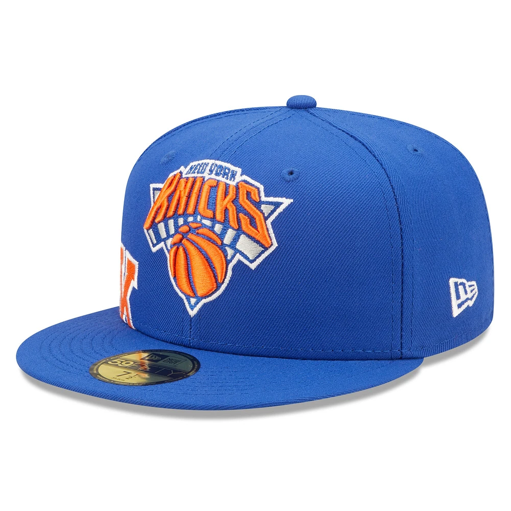 Casquette ajustée 59FIFTY à fente latérale des New York Knicks Era pour homme, bleu