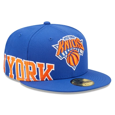 Casquette ajustée 59FIFTY à fente latérale des New York Knicks Era pour homme, bleu