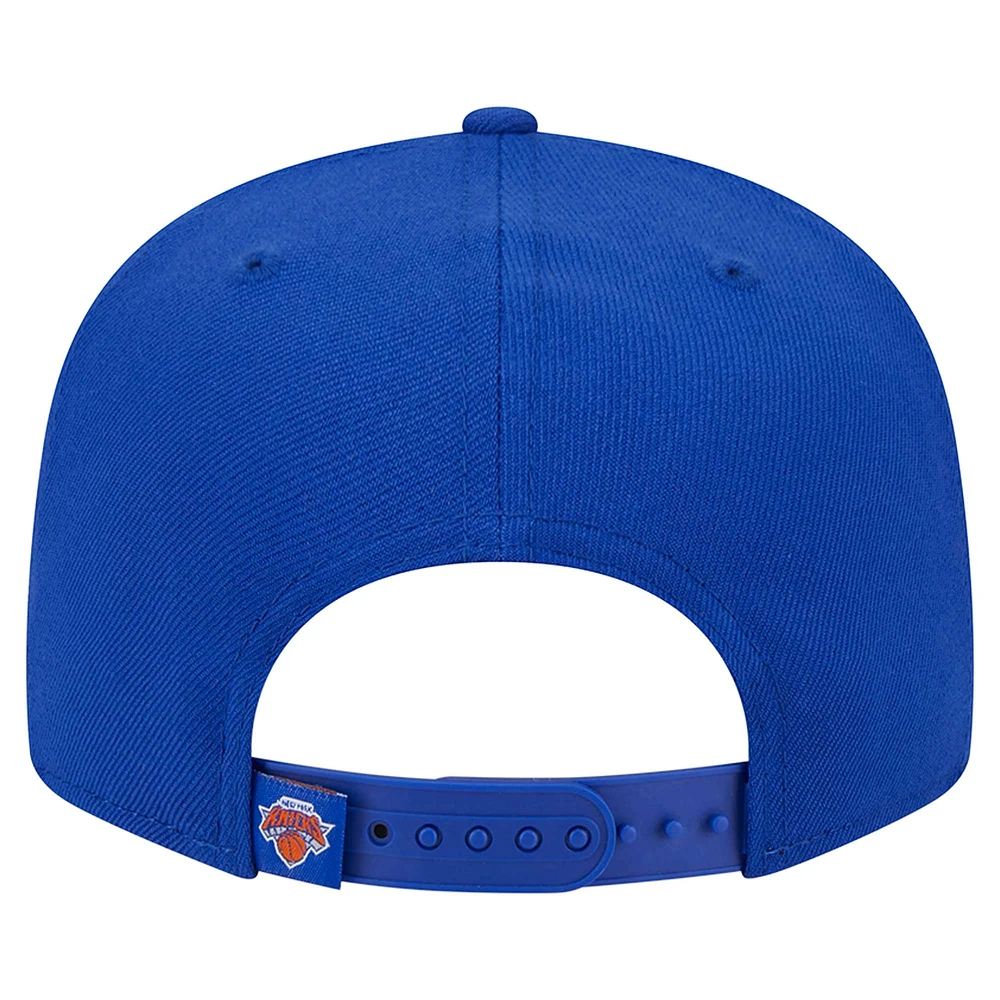 Casquette Snapback 9FIFTY Sport Night Team Shadow New Era bleue pour homme des New York Knicks