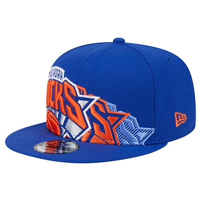 Casquette Snapback 9FIFTY Sport Night Team Shadow New Era bleue pour homme des New York Knicks