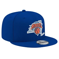 Men's New Era Blue New York Knicks State Pride 9FIFTY Snapback Hat
