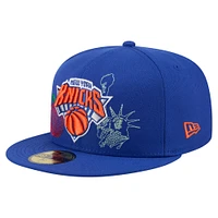 Men's New Era Blue York Knicks State Stitch 59FIFTY Fitted Hat