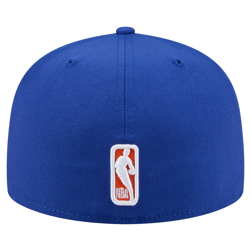 Men's New Era Blue York Knicks State Stitch 59FIFTY Fitted Hat