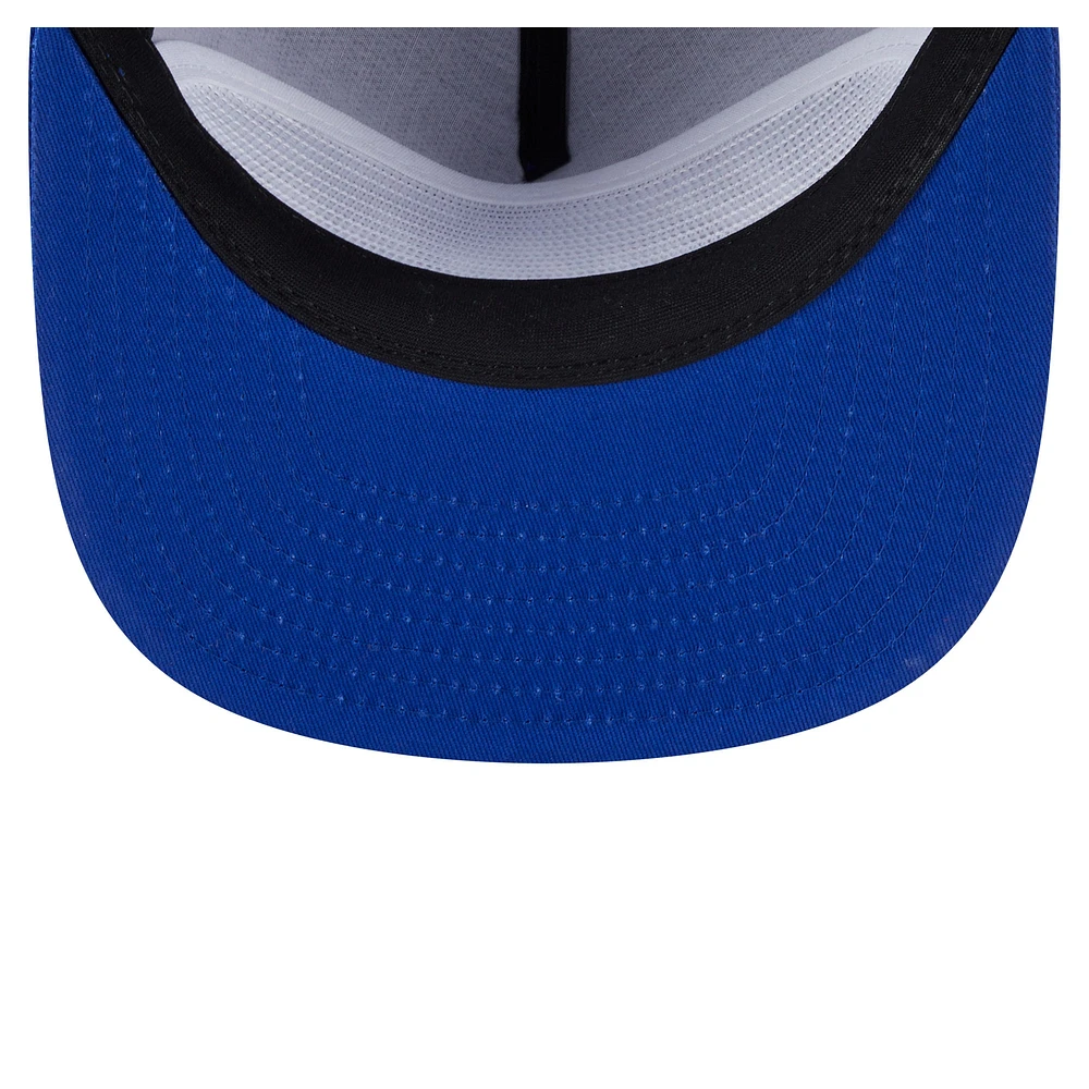 Men's New Era Blue New York Knicks Team Text Golfer Snapback Hat