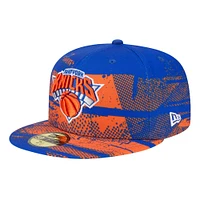 Casquette ajustée New Era York Knicks Tip-Off 59FIFTY bleue pour homme