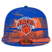 Casquette ajustée New Era York Knicks Tip-Off 59FIFTY bleue pour homme