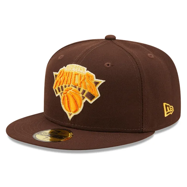 Lids New York Knicks Era Burnt Wood Orange Popsicle 59FIFTY Fitted Hat -  Brown